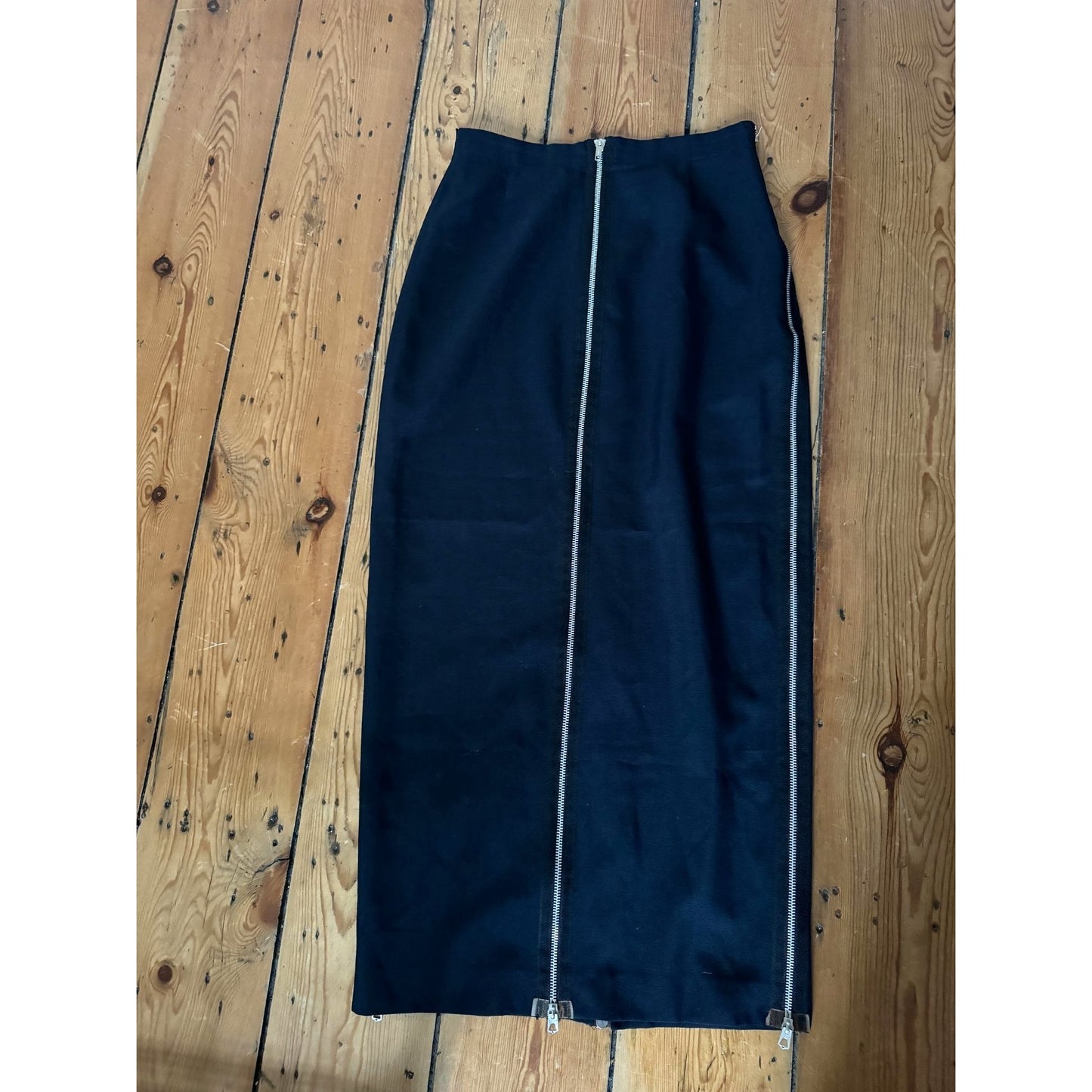 Martin Margiela FW 1990 Dark Navy 4-Zip Skirt