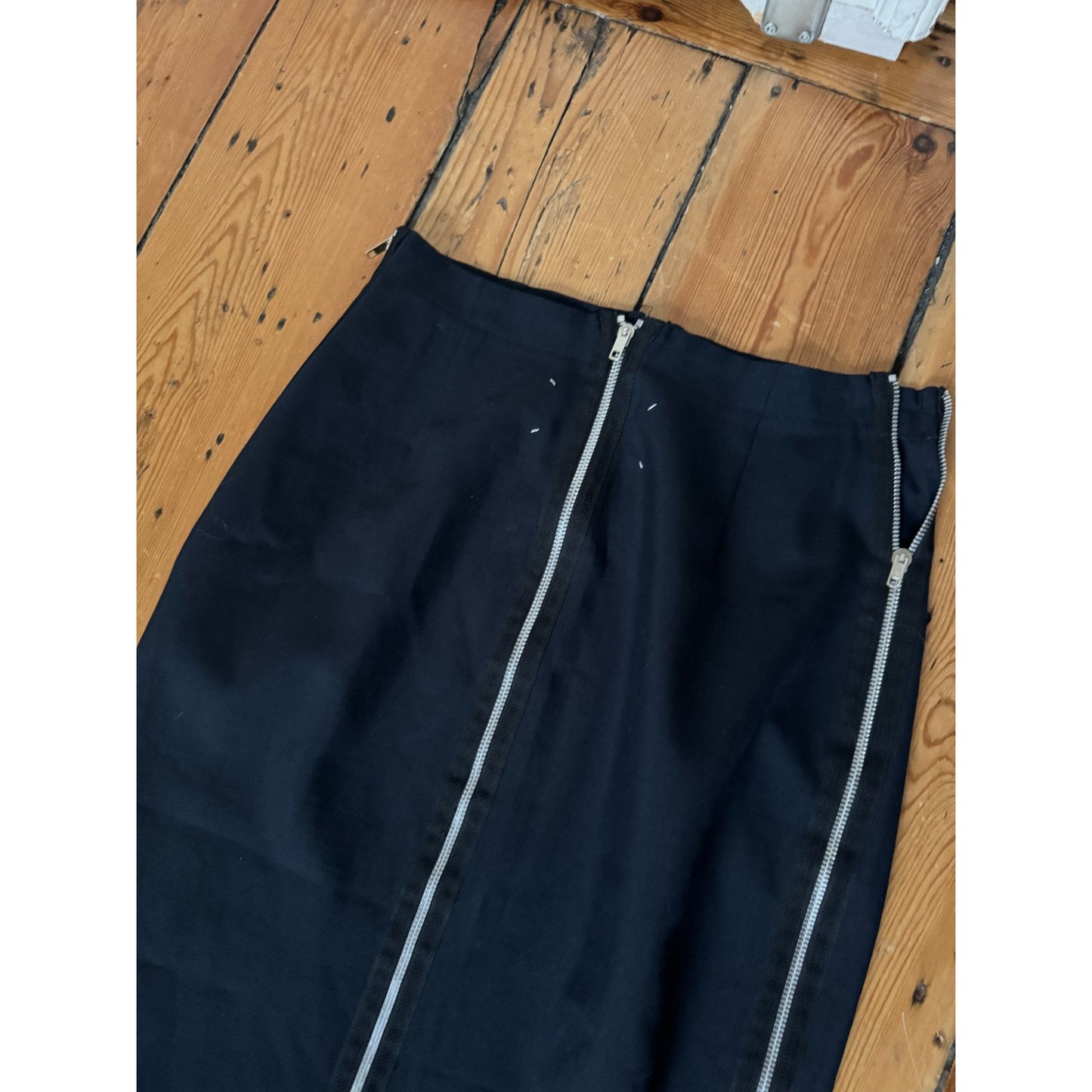 Martin Margiela FW 1990 Dark Navy 4-Zip Skirt