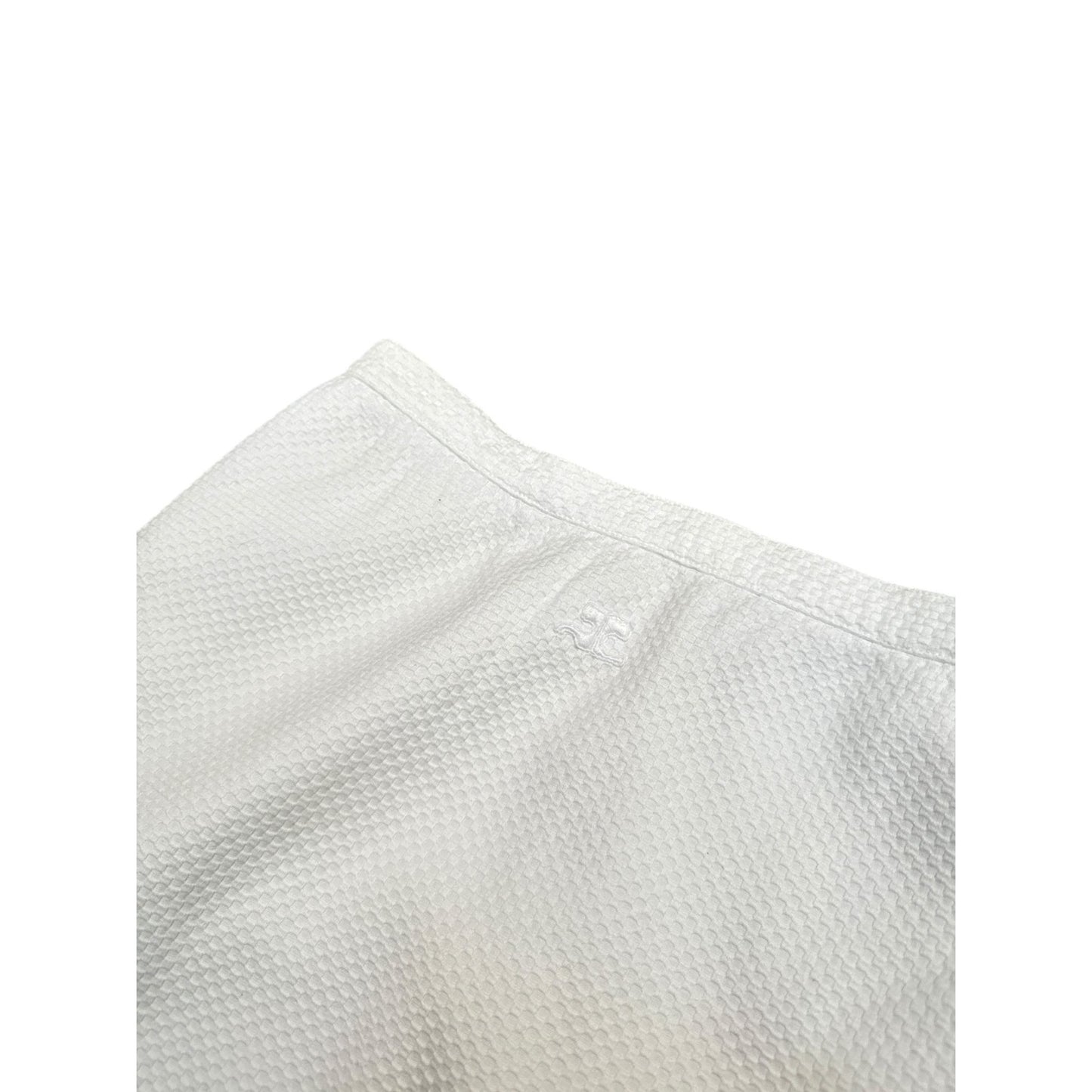 Vintage Ribbed White Skirt