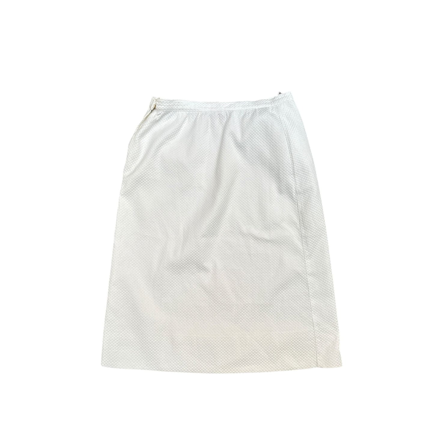 Vintage Ribbed White Skirt
