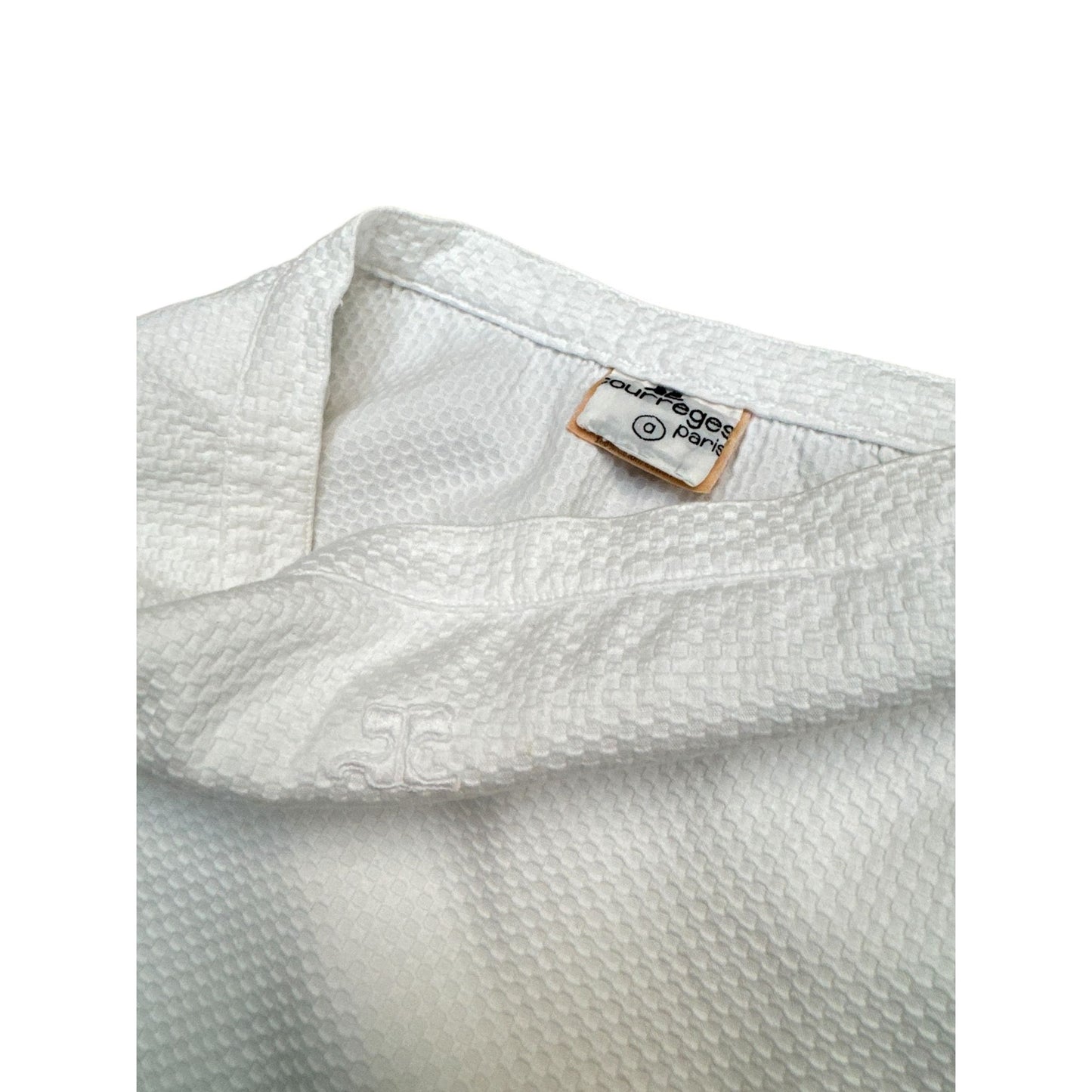 Vintage Ribbed White Skirt