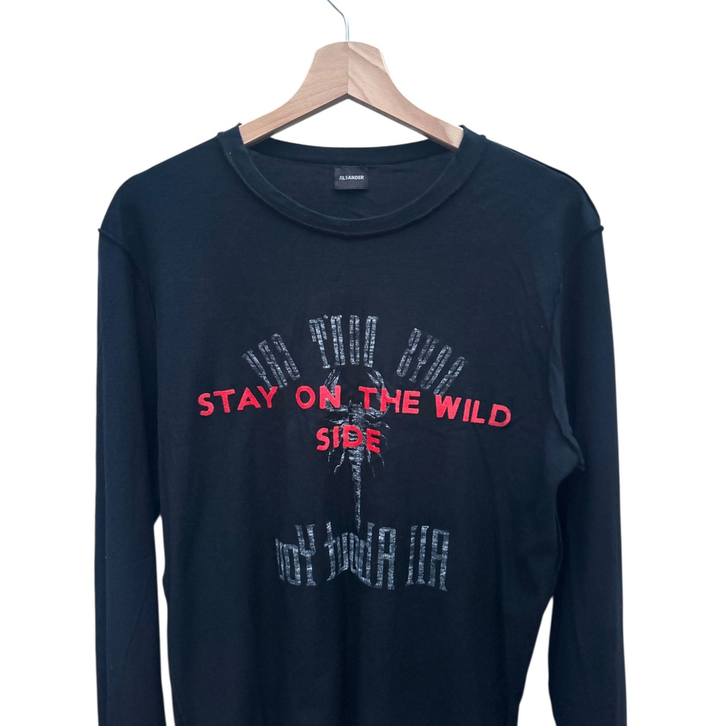 “Stay on the Wild Side” Black Long-Sleeve Tee