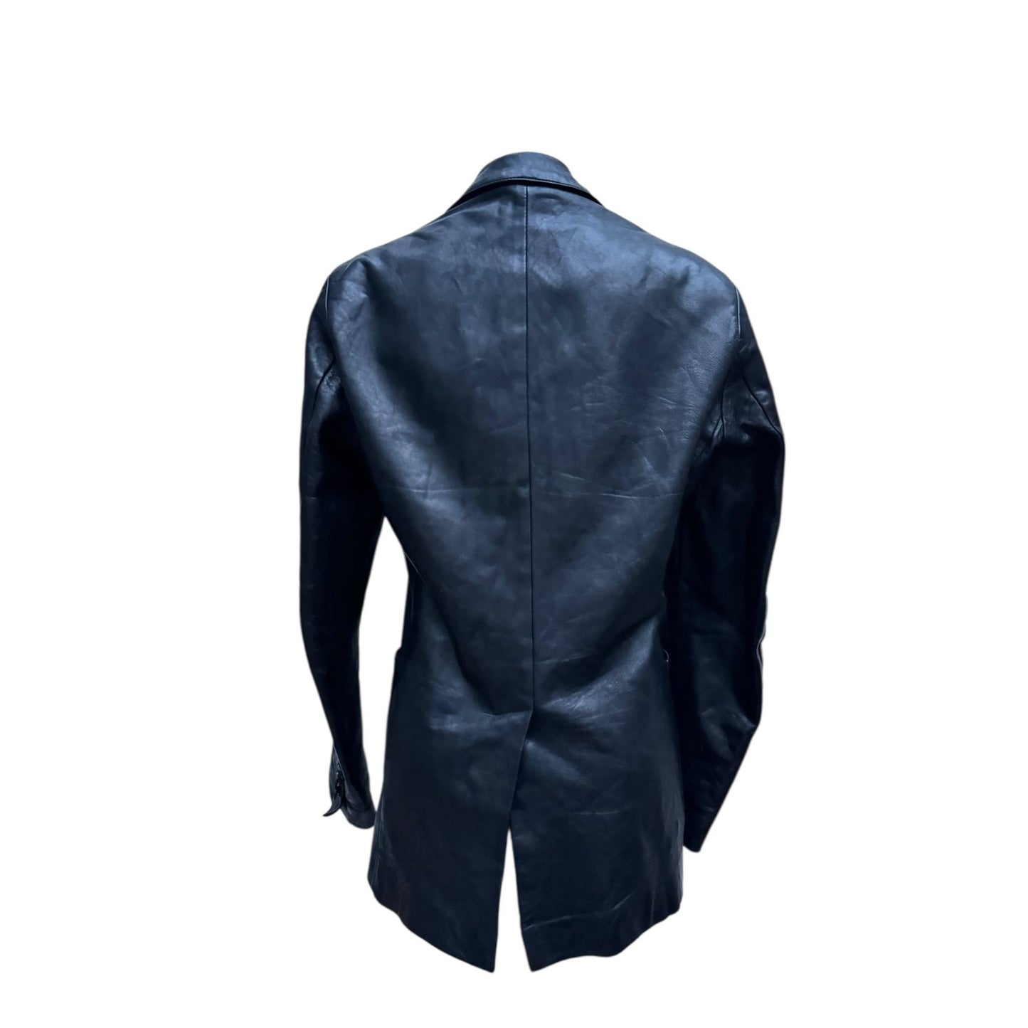 Black Leather Blazer Jacket