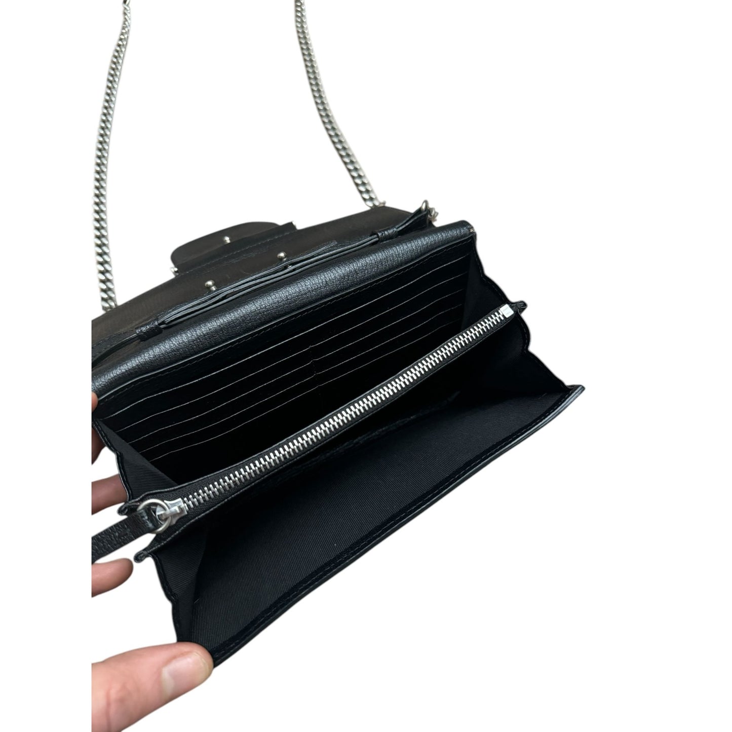 SS 2017 Black Leather Shoulder Small Bag