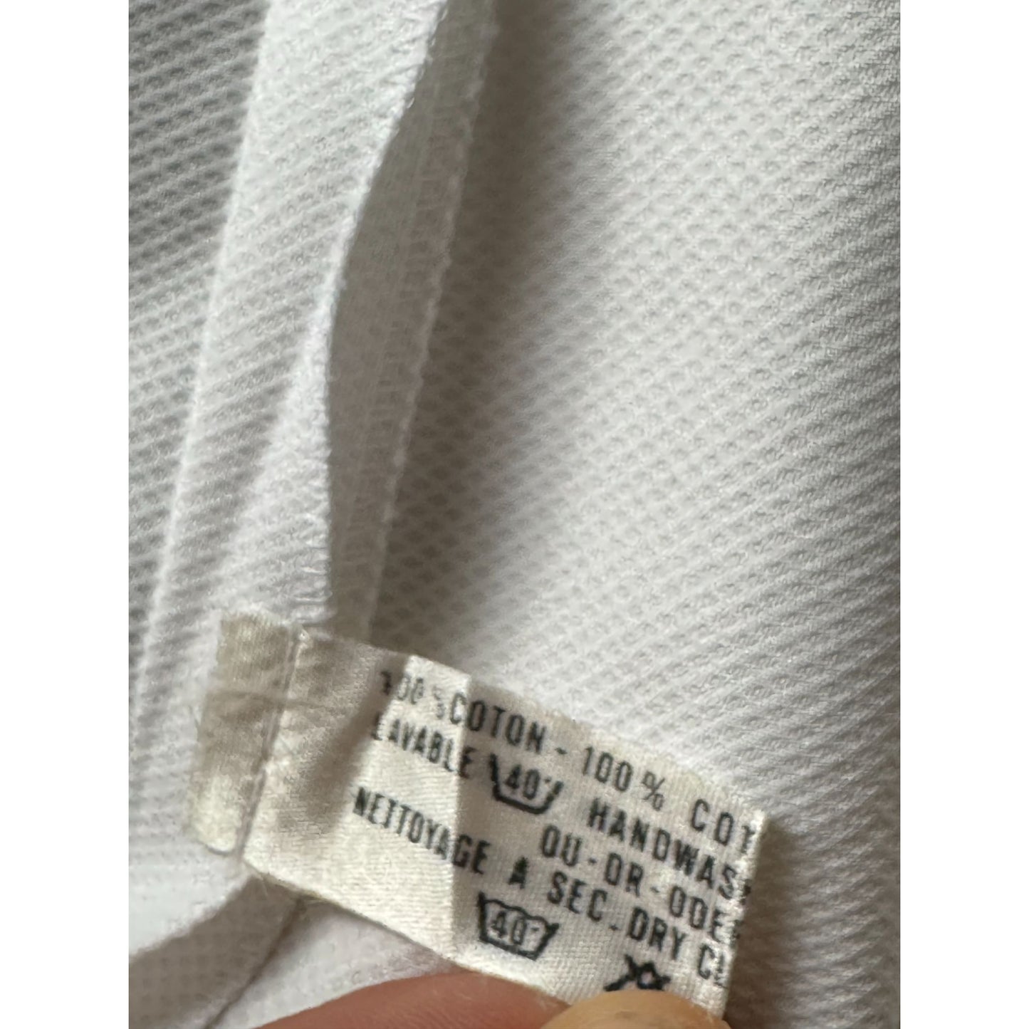 1970s White Cotton High-Collar Shirt