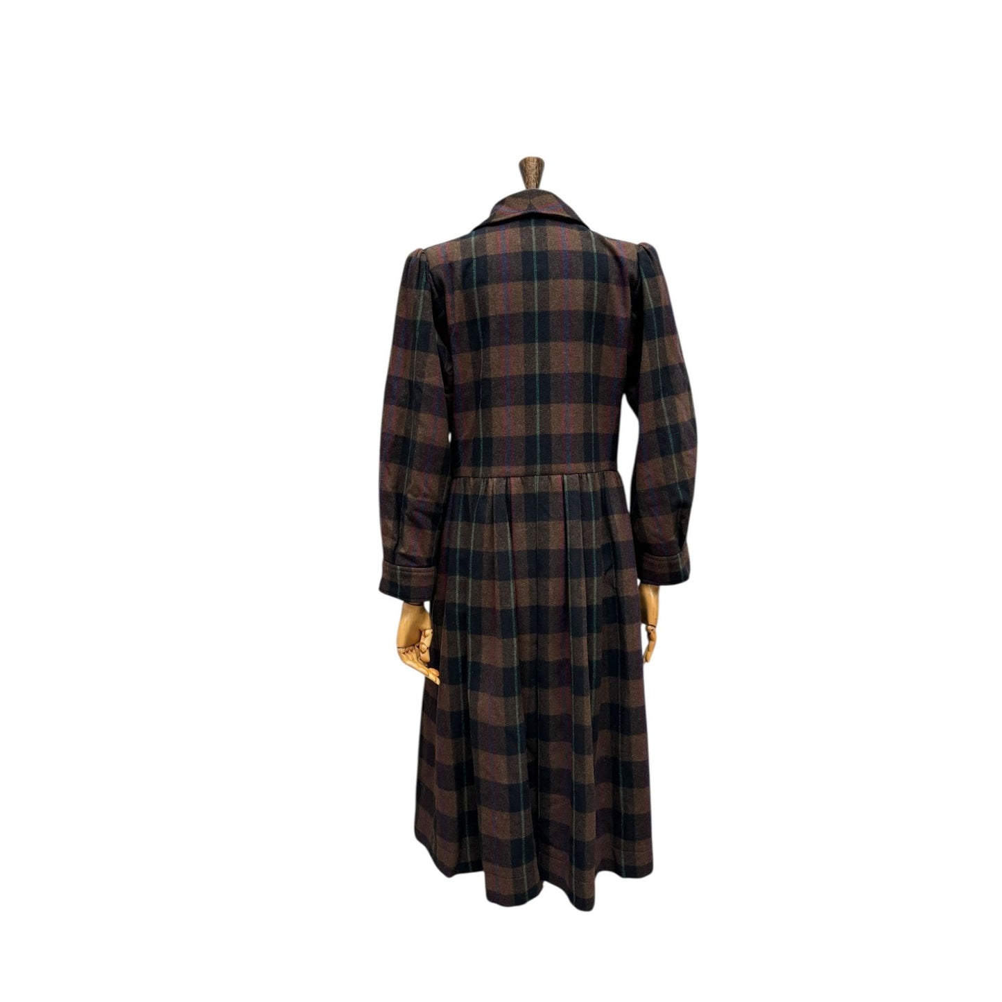 FW 1976 Brown Black Checkered Plaid Coat
