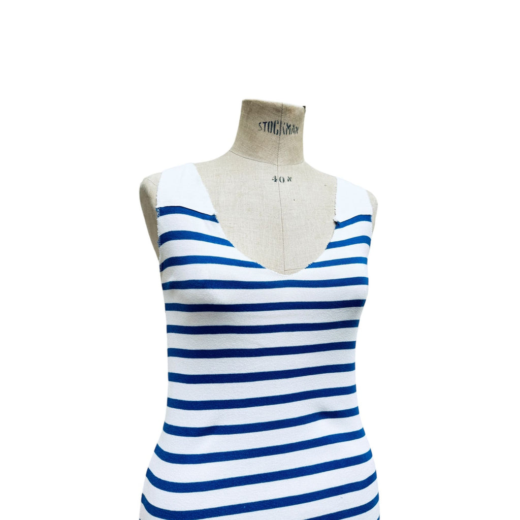 Vintage Striped Blue White Dress