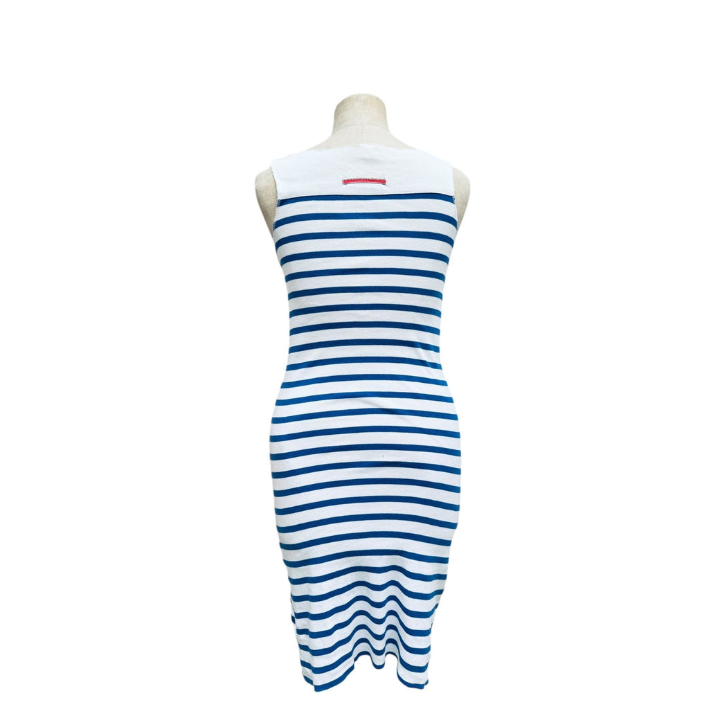 Vintage Striped Blue White Dress