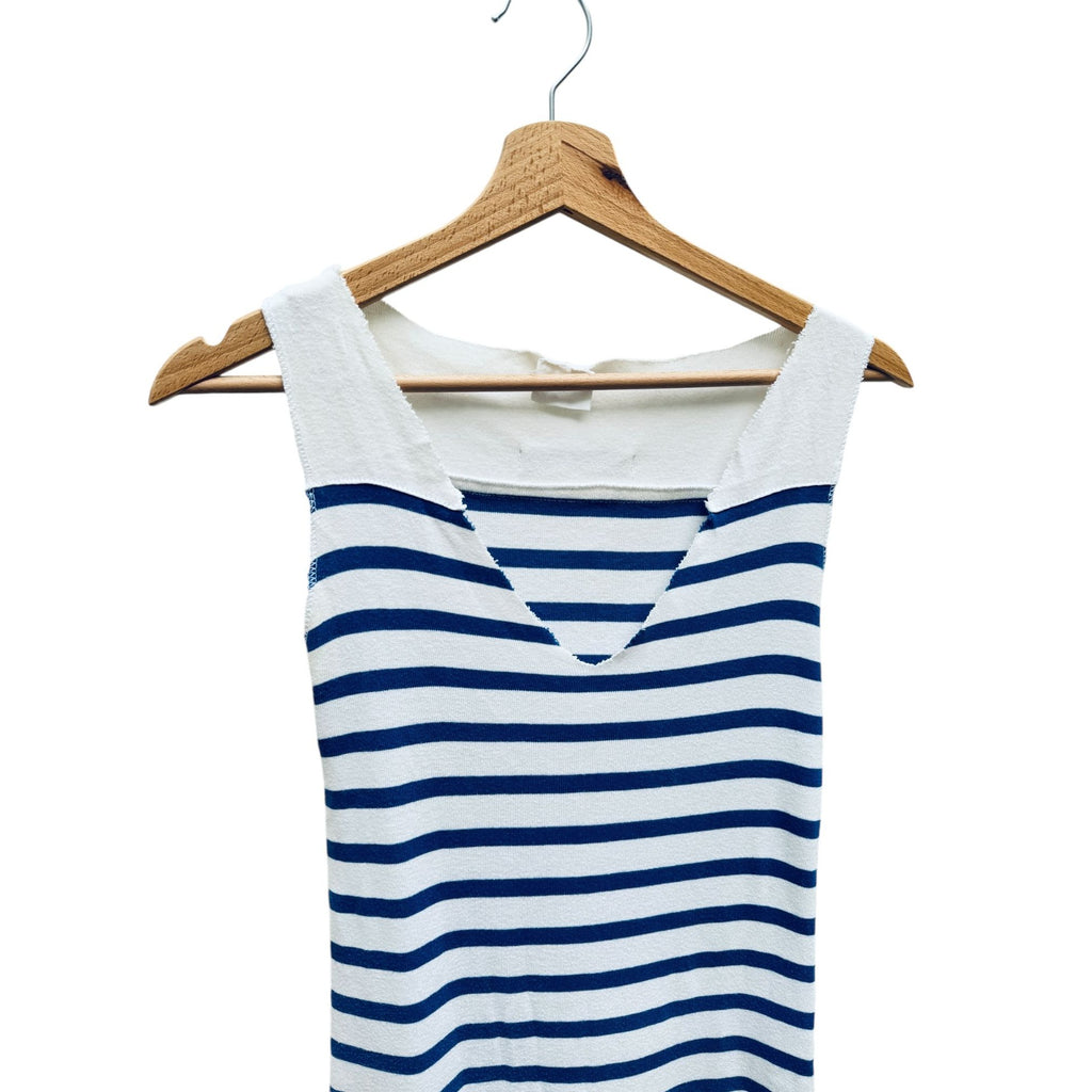 Vintage Striped Blue White Dress