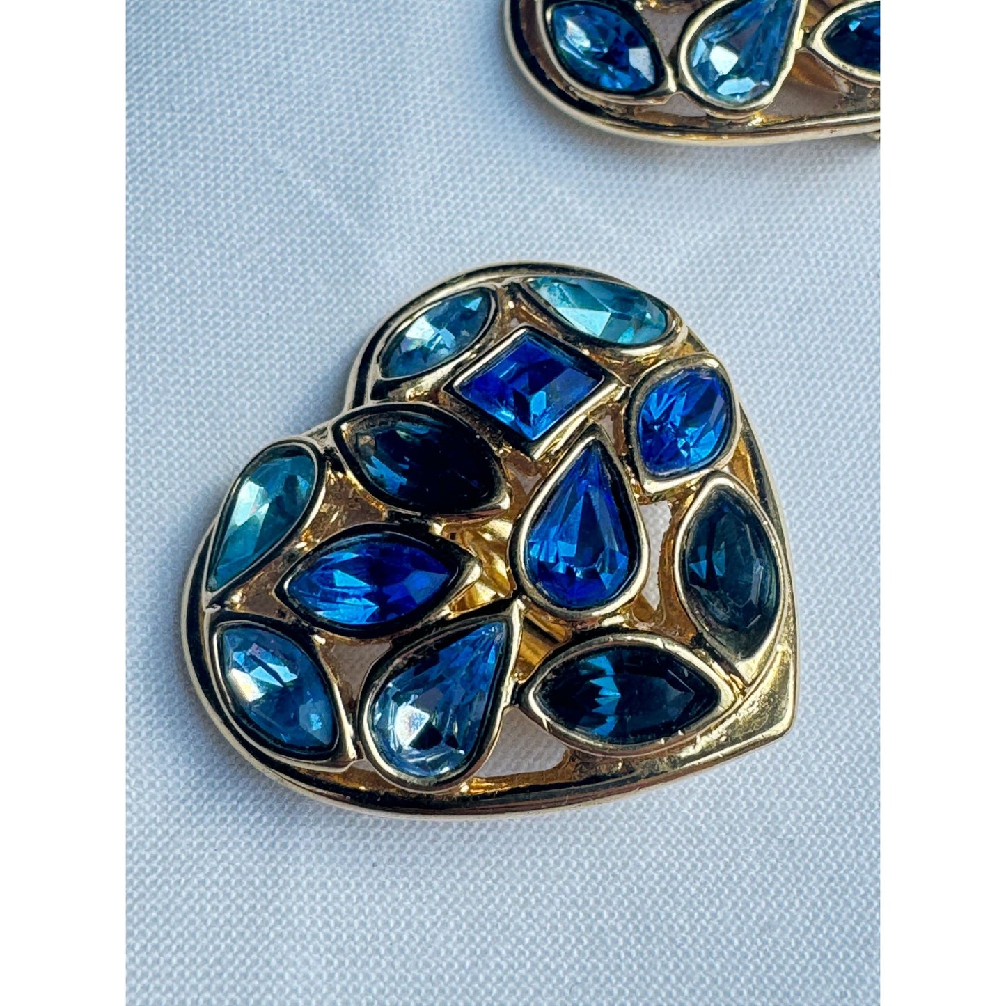 Yves Saint Laurent 1980s Gold-Tone Heart Clip Earrings