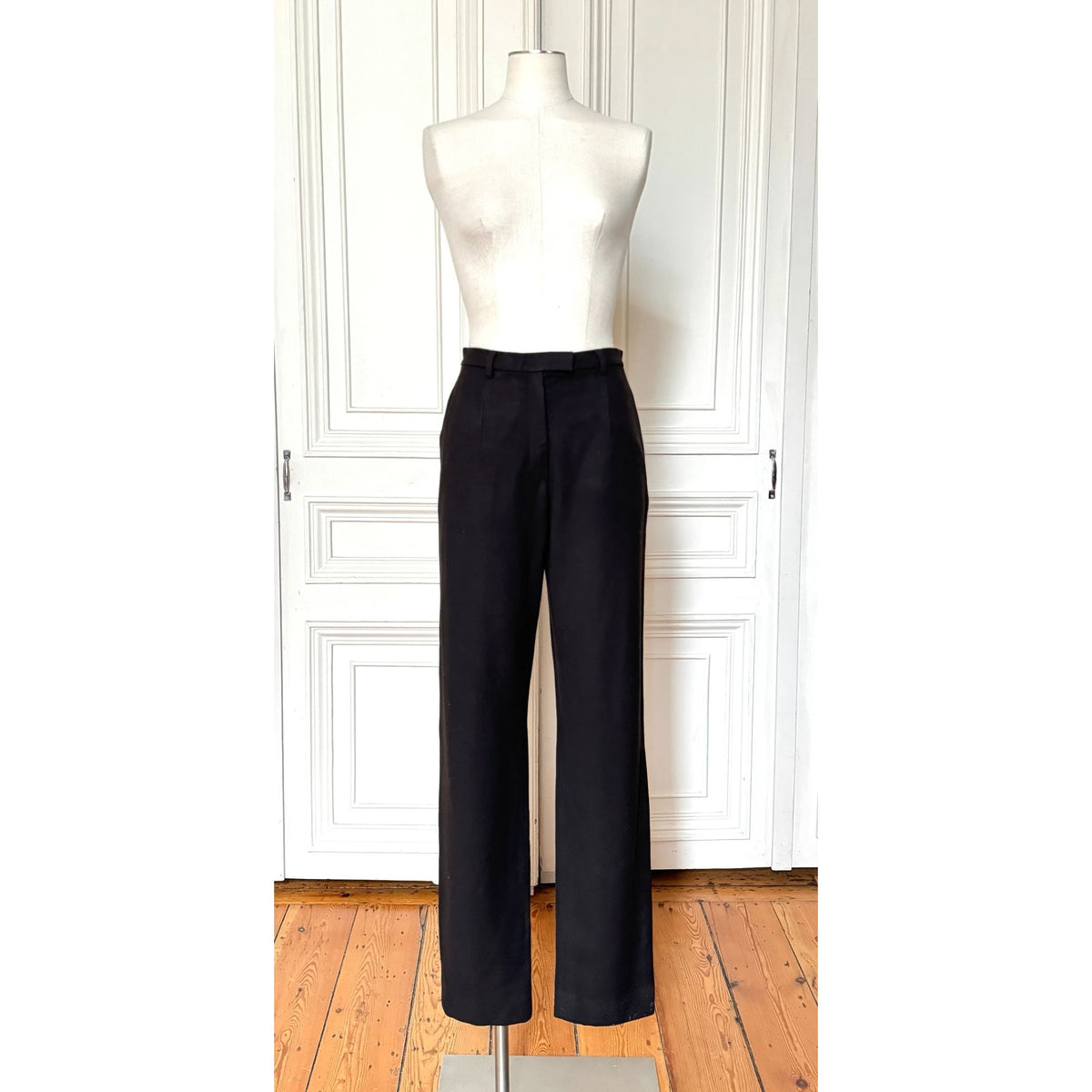 Early 1990s Dark Chocolate Wool-Cashmere Trouser Suit