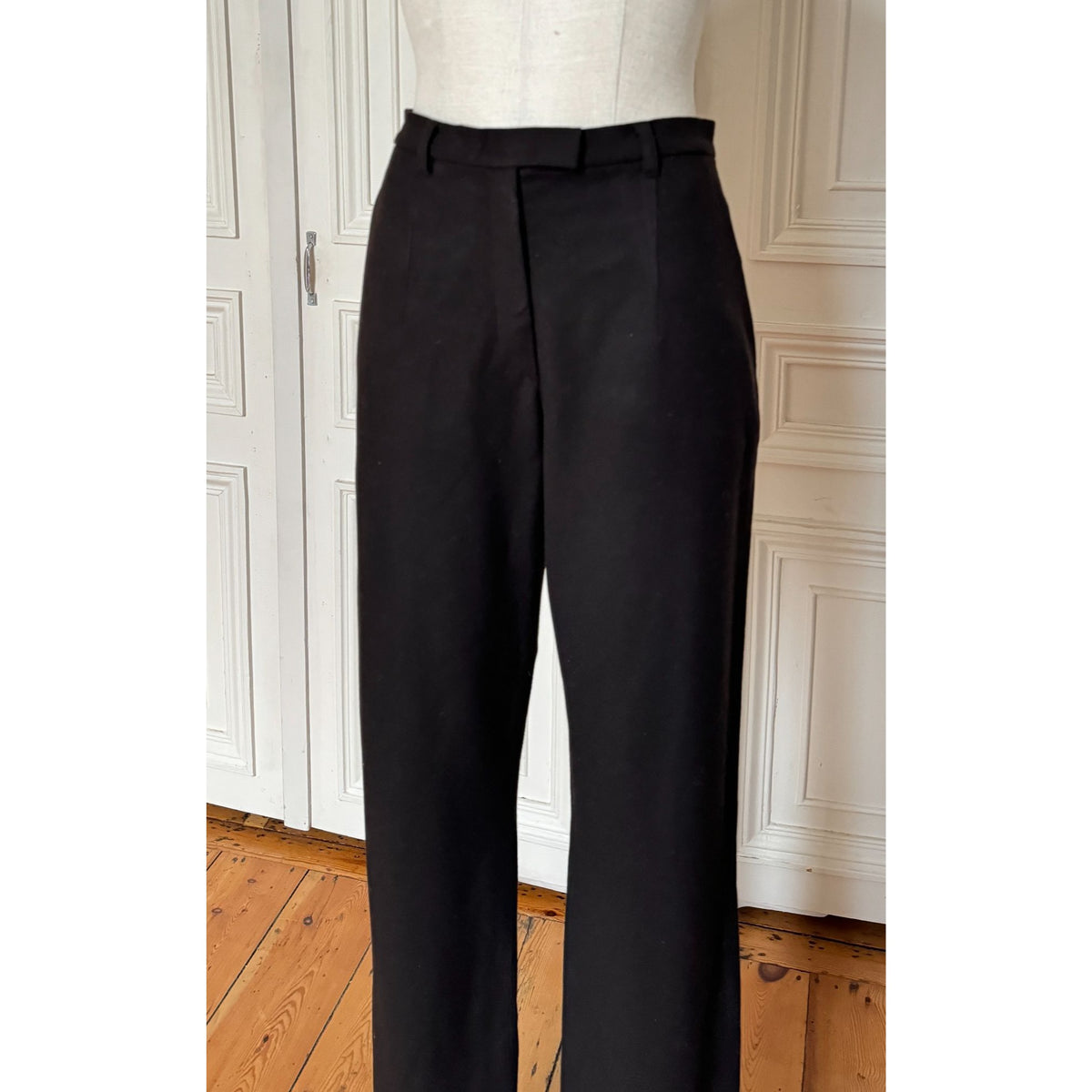 Early 1990s Dark Chocolate Wool-Cashmere Trouser Suit