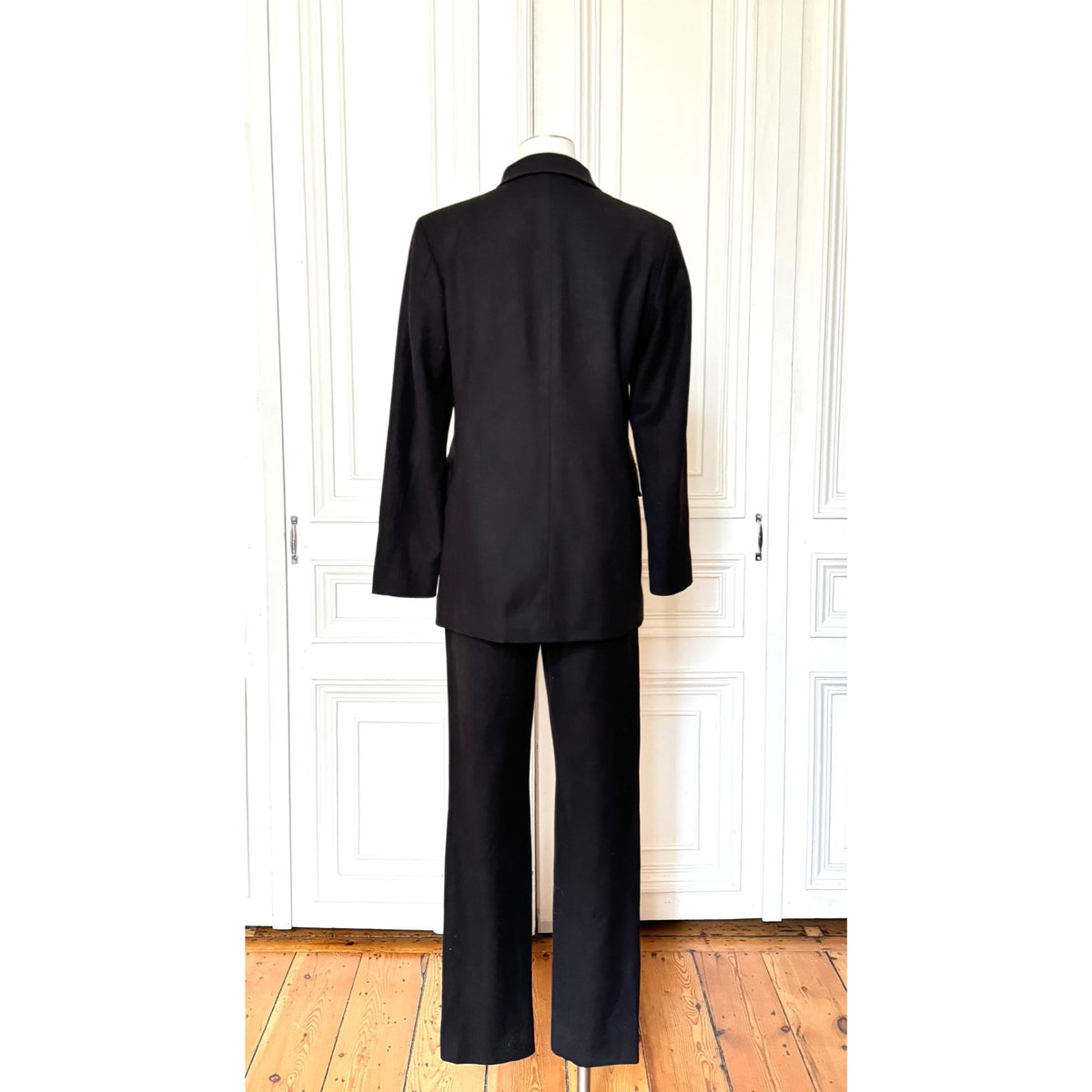 Early 1990s Dark Chocolate Wool-Cashmere Trouser Suit