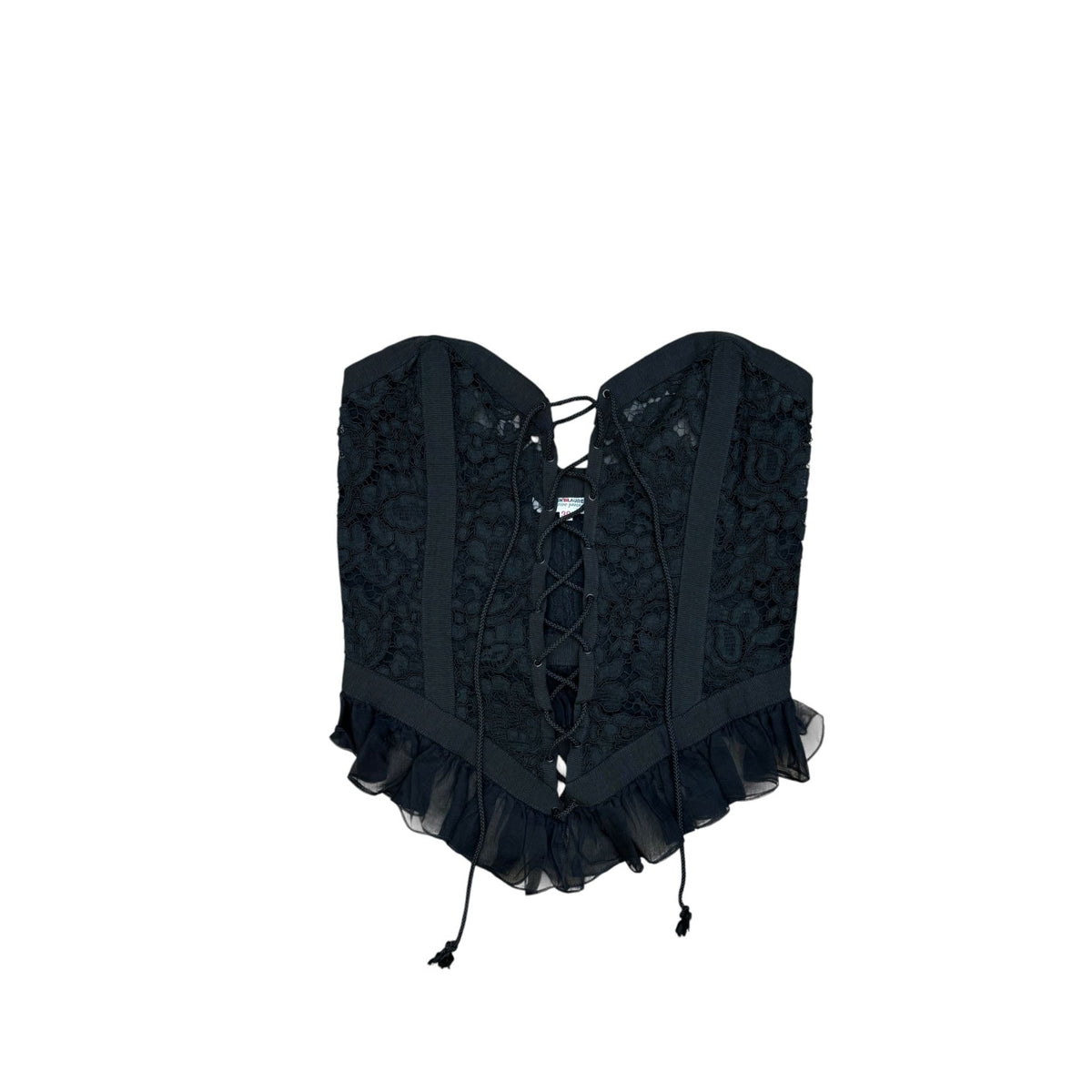 FW 1984 Black Lace Corset Bustier