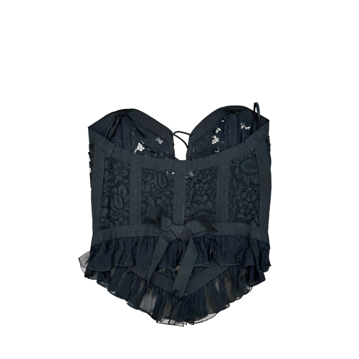 FW 1984 Black Lace Corset Bustier