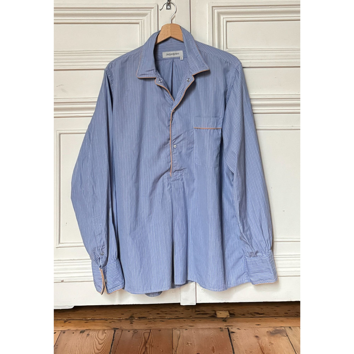 2008 Blue Striped Cotton Shirt