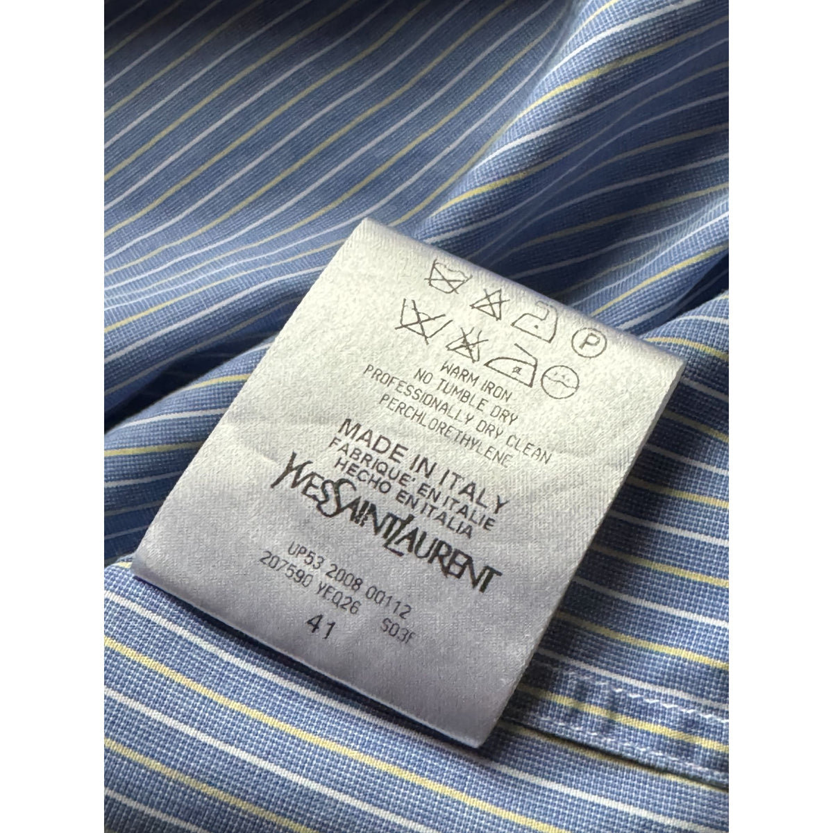 2008 Blue Striped Cotton Shirt