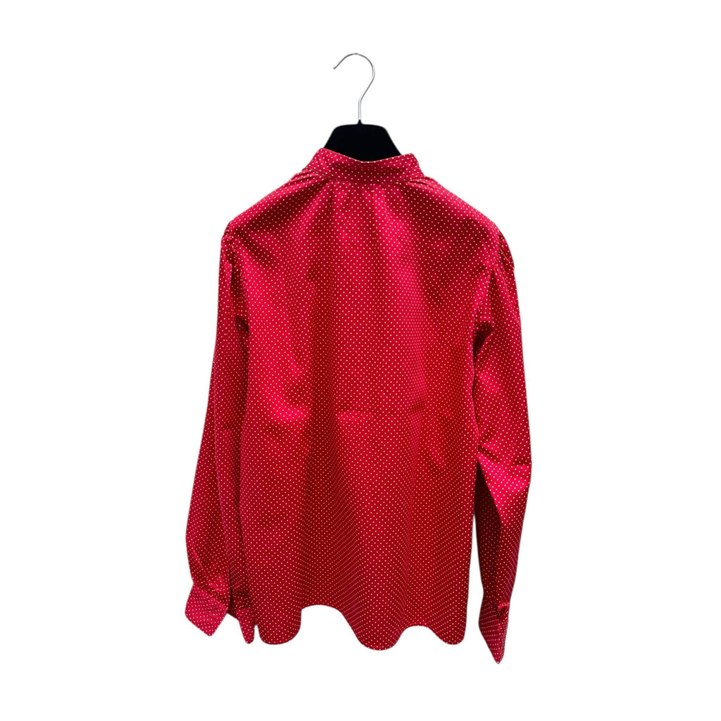 Vintage Red Polka Dot Silk Blouse