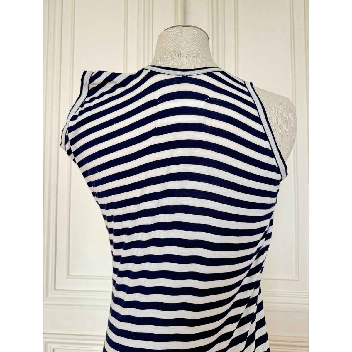 Spring Summer 1992 Striped Asymmetric Dress