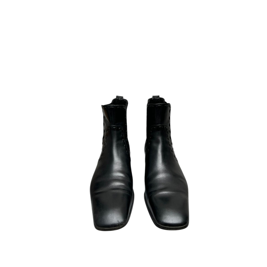 Tom Ford  Black Leather Square Boots