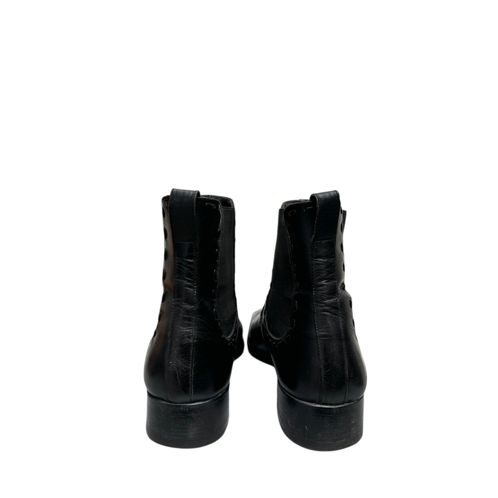 Tom Ford  Black Leather Square Boots