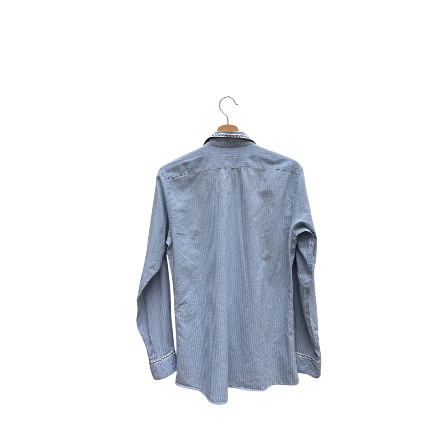 Blue Striped Long Sleeve Shirt Size 50 (fits S)