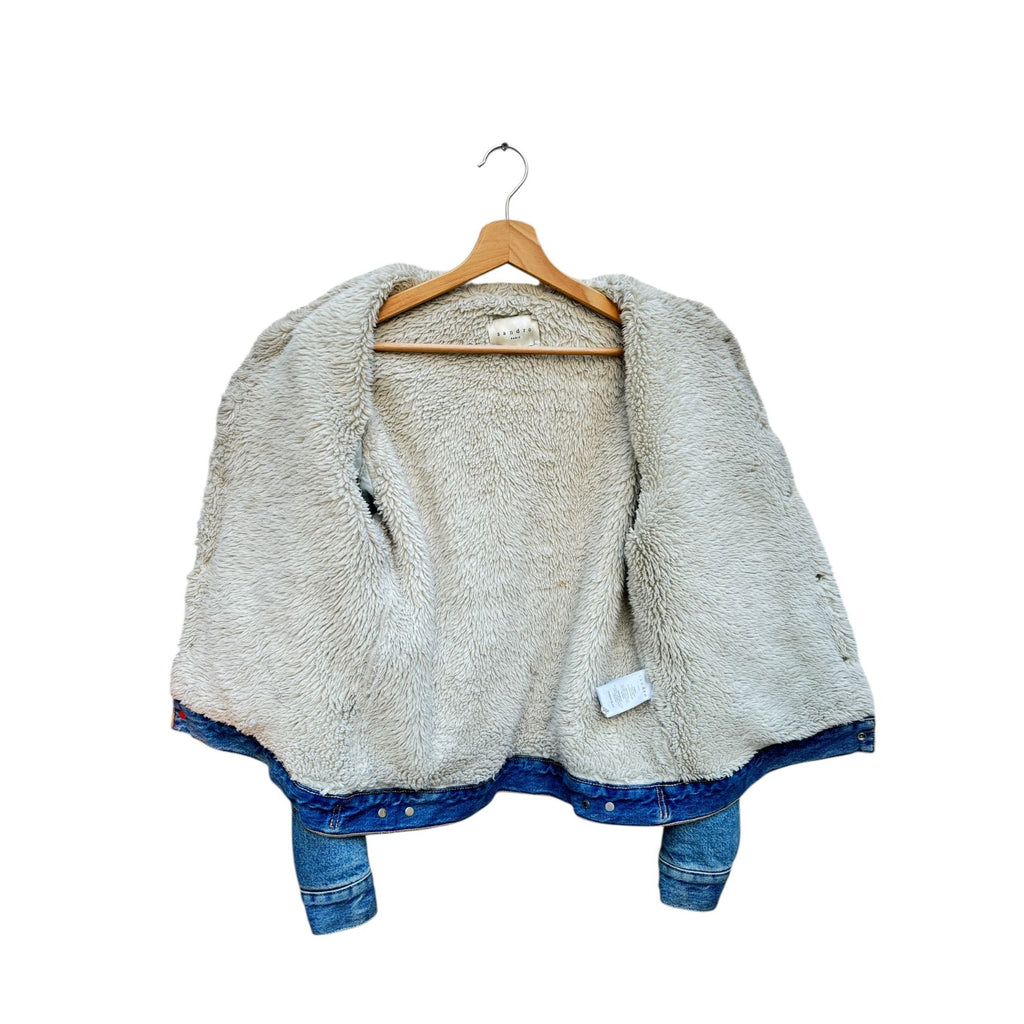 Lightwash Denim shearling jacket