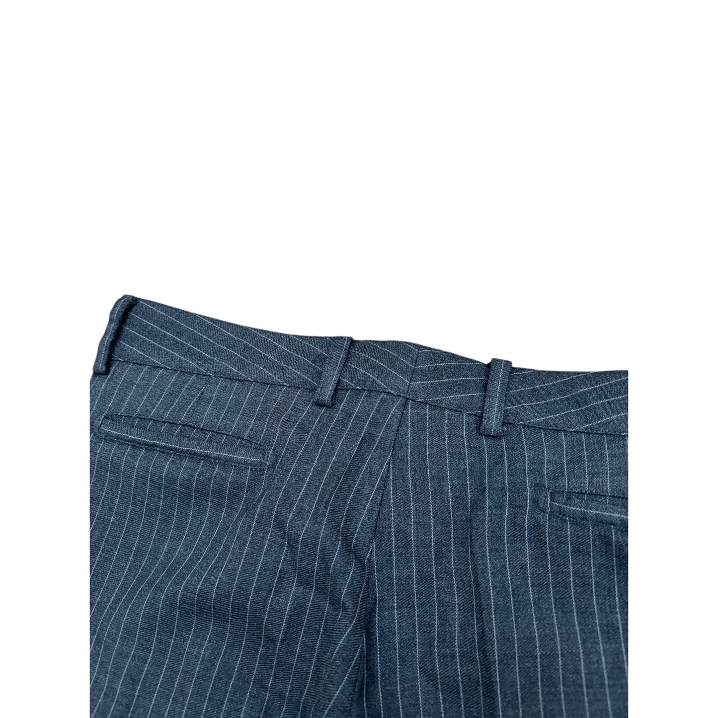 FW 2003 Grey Pinstripe Wool Trousers 