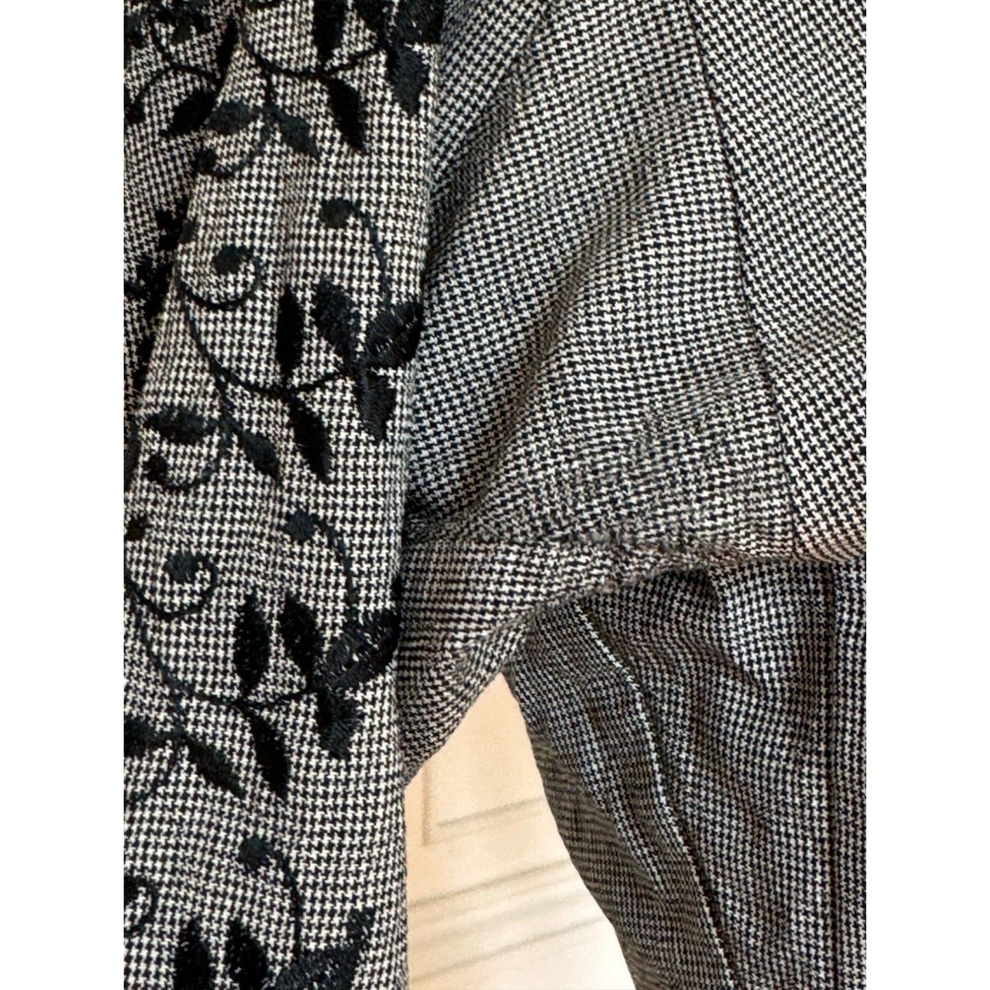 FW 1996 Grey Wool Open Back Embroidered Dress