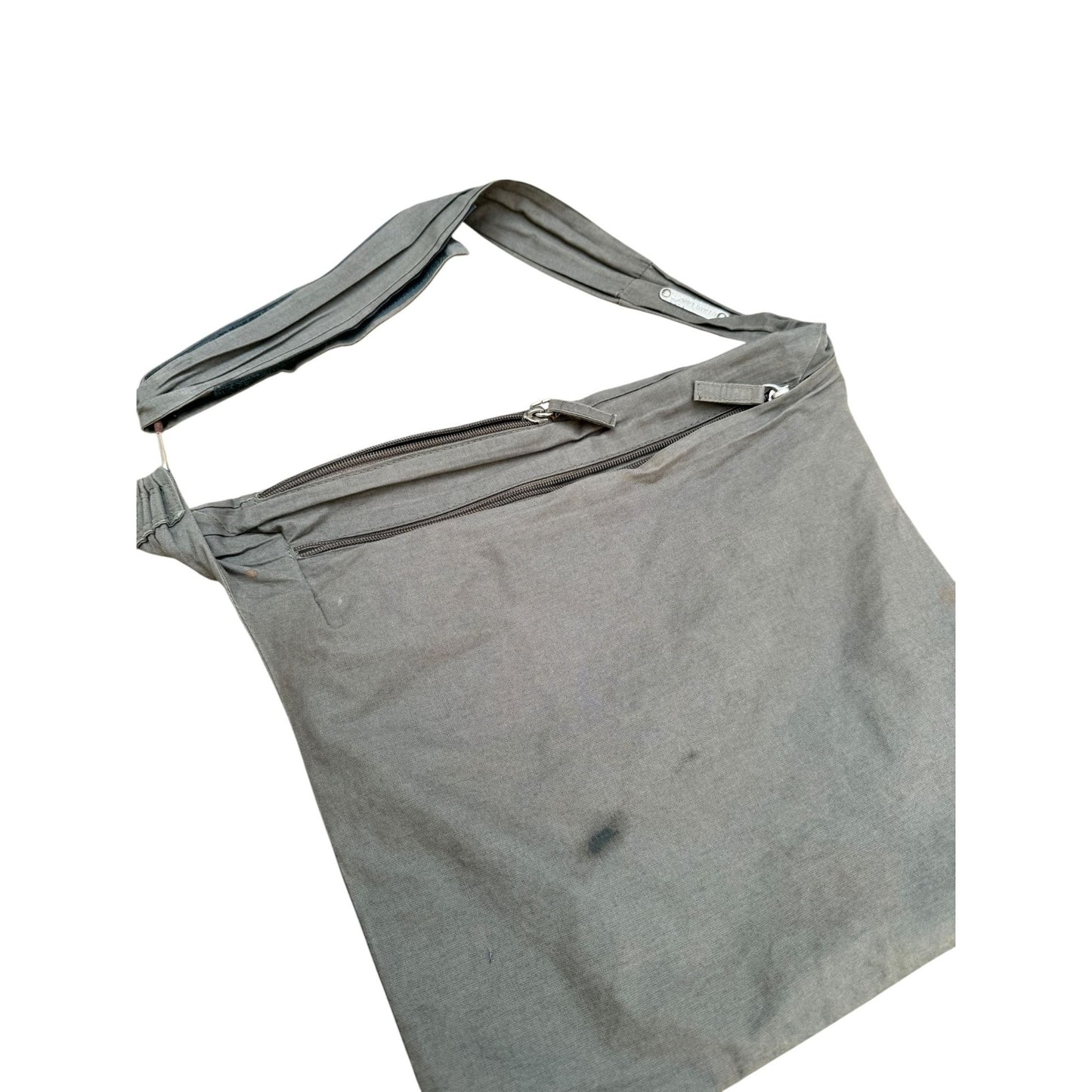 Khaki Cotton Crossbody Bag