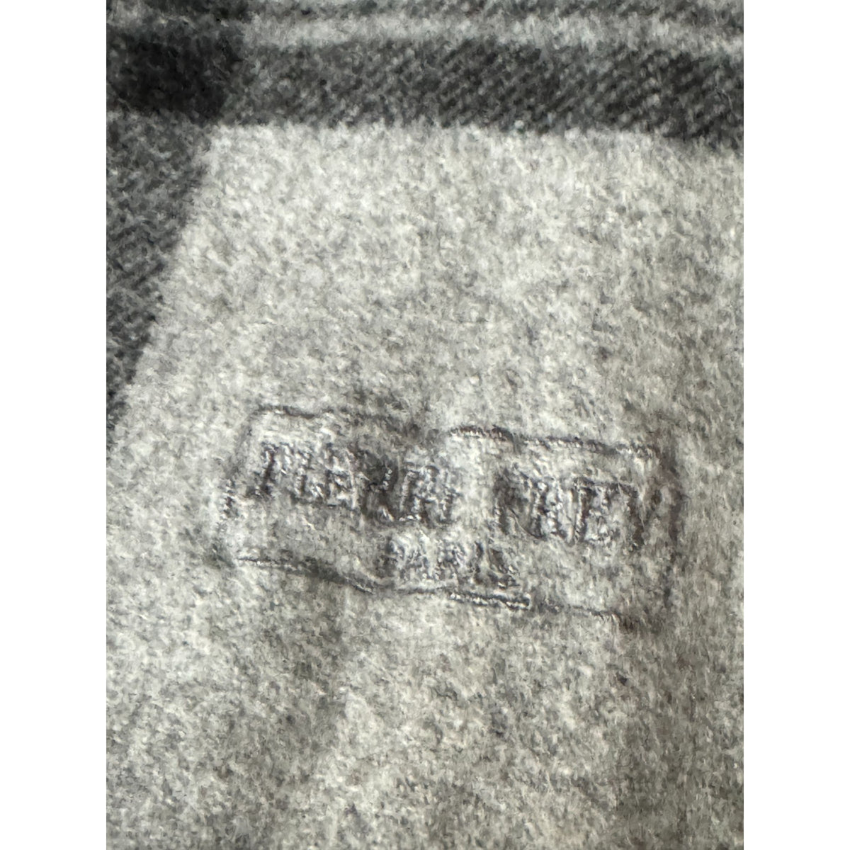 Pierre Frey Grey Tartan Wool Plaid Throw