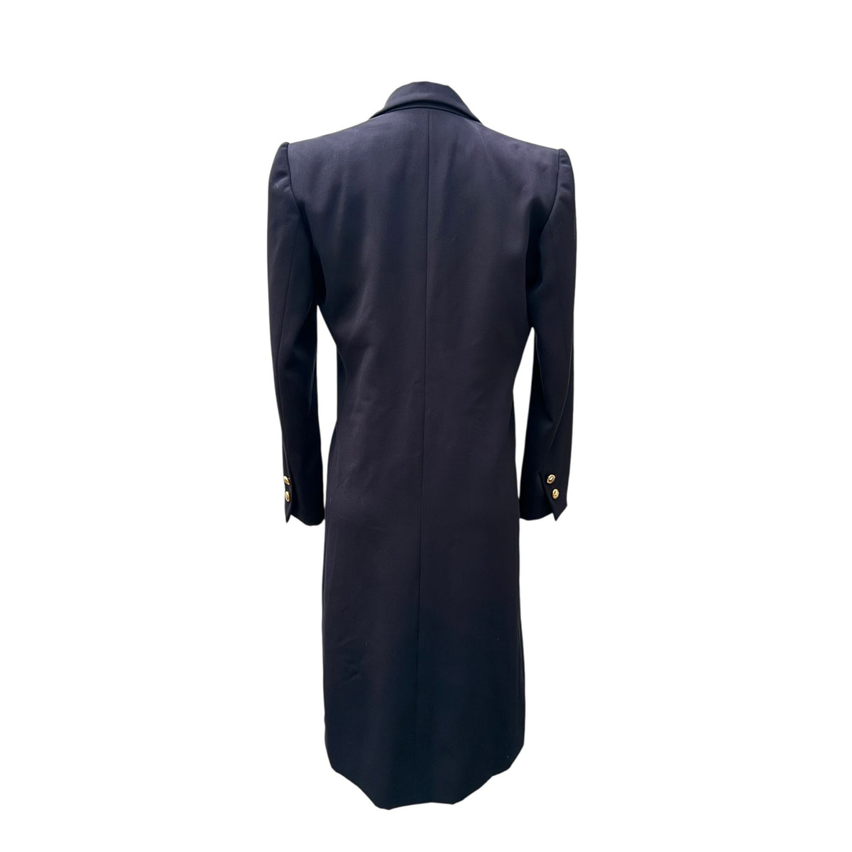1970s Navy Wool Double-Breasted Coat