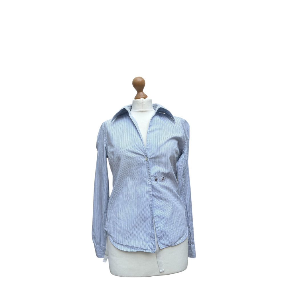 Blue & White Striped Cotton Shirt