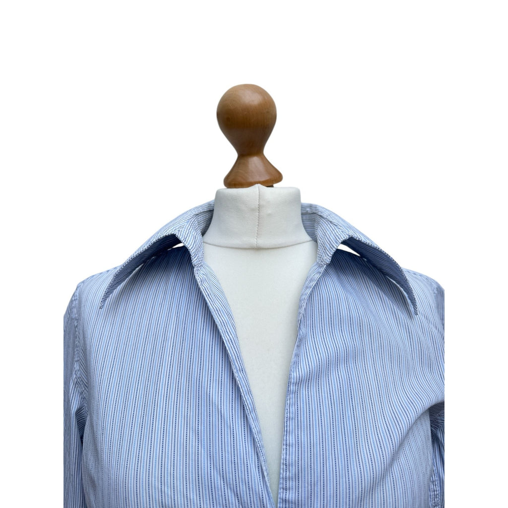 Blue & White Striped Cotton Shirt