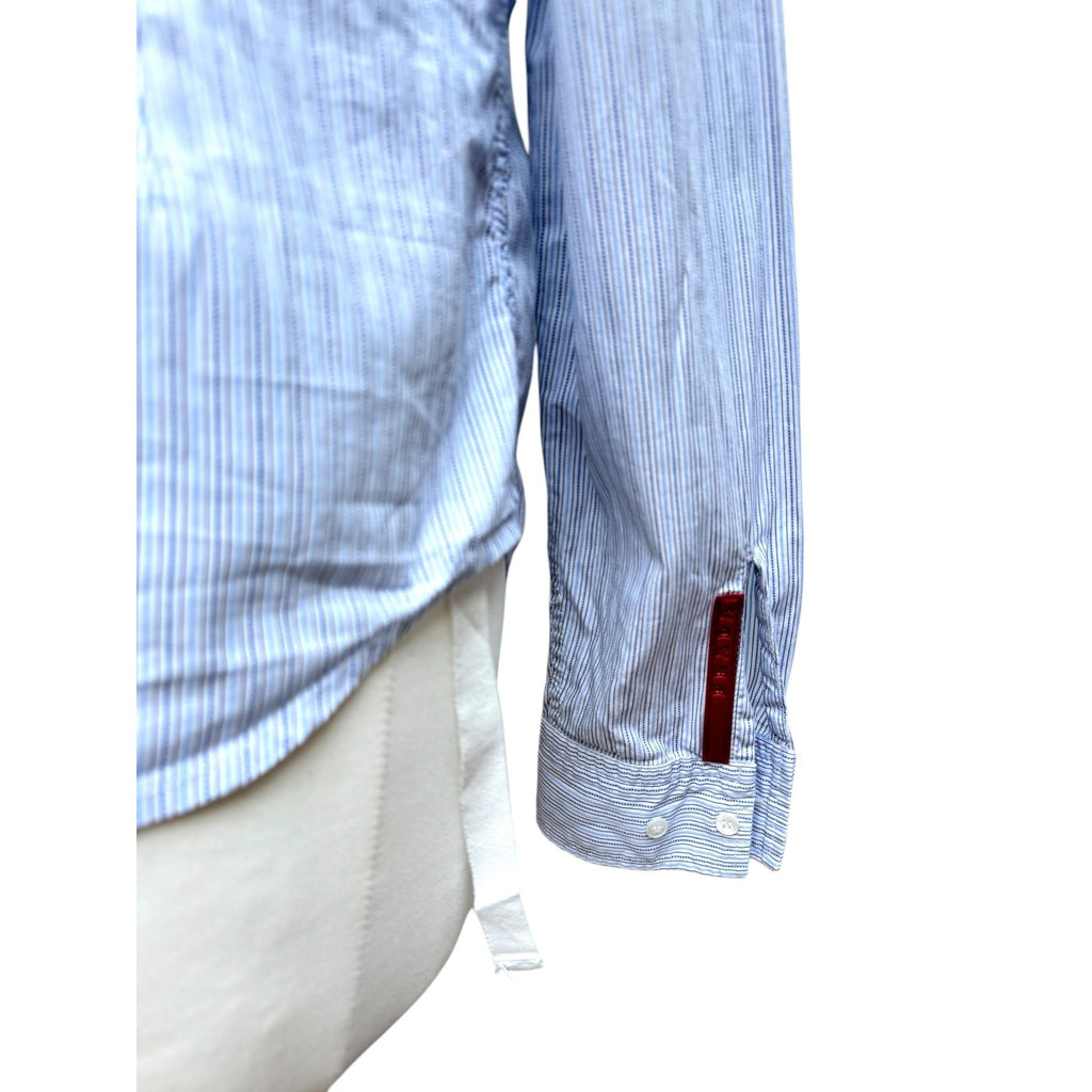 Blue & White Striped Cotton Shirt