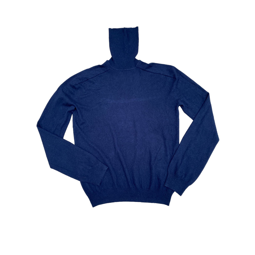 Oversized Navy Cashmere Rollneck