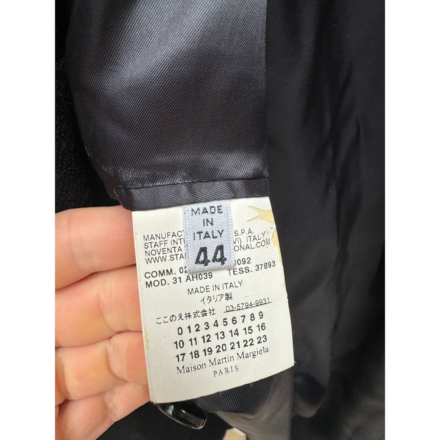 FW 2009 Black Double Breasted Wool Coat