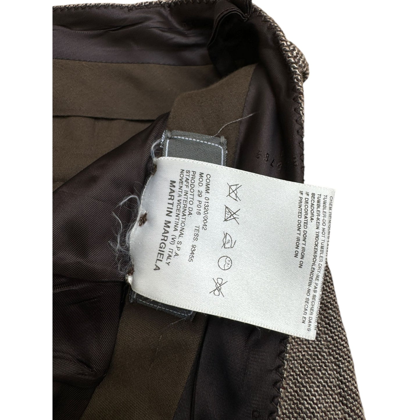 FW 2004 Brown Grey Wool Pants