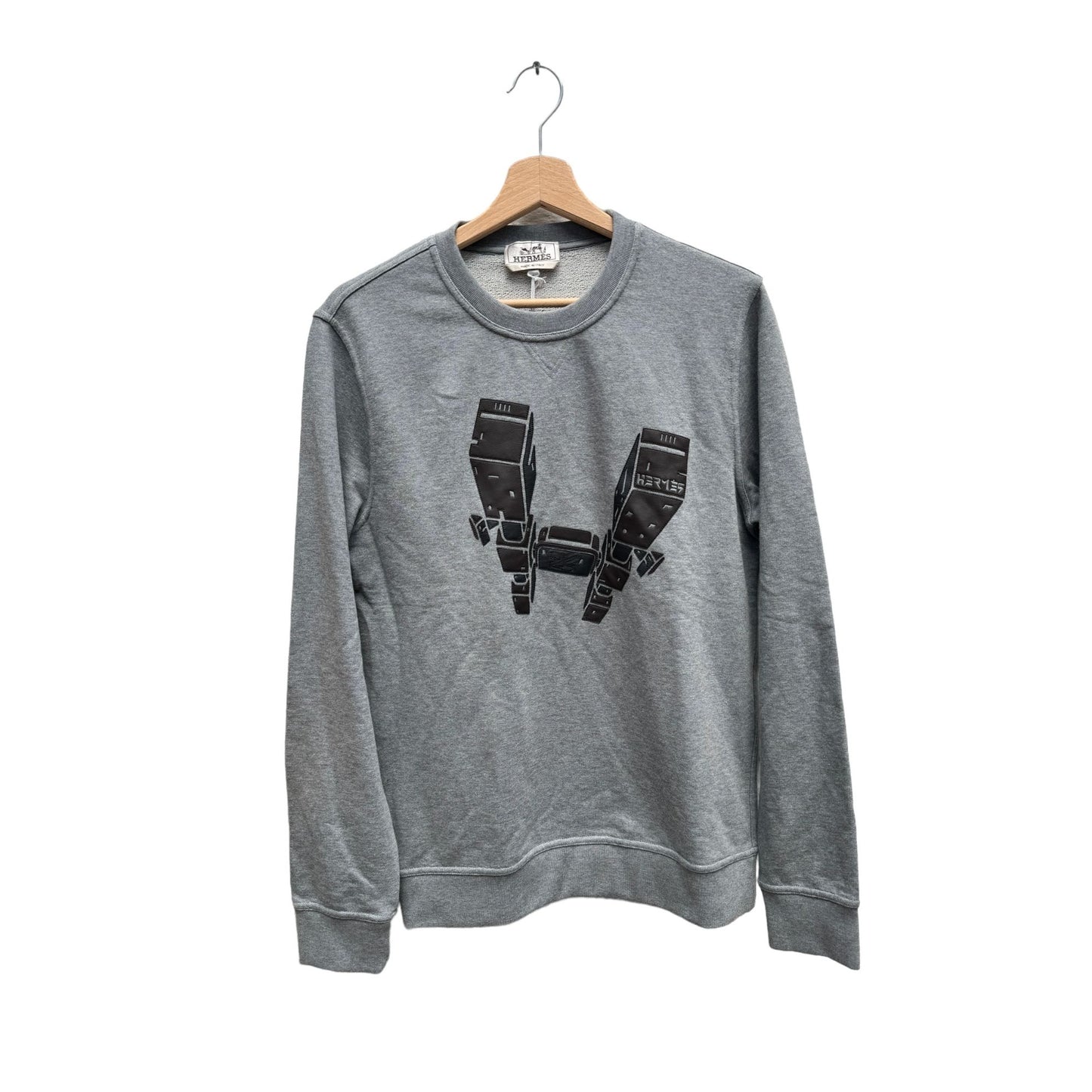 H Grey Sweater  H made from luxurious leather