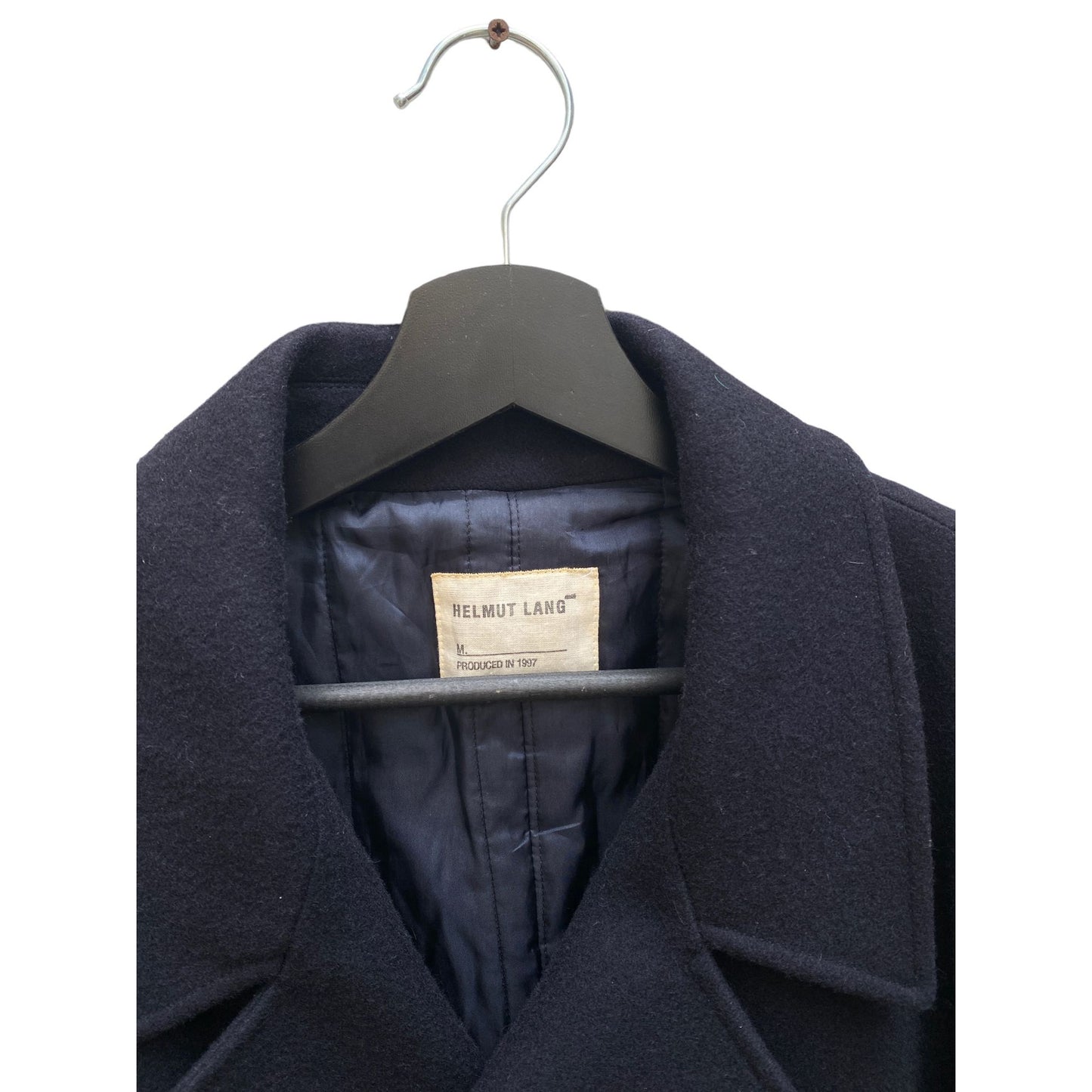 1997 Navy Wool Double Breasted Coat