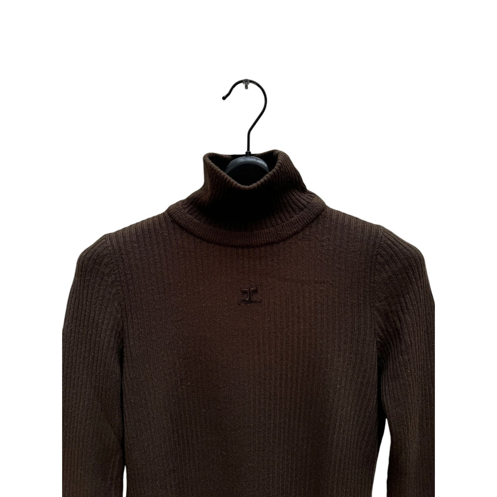 Vintage Brown Knit Rollneck