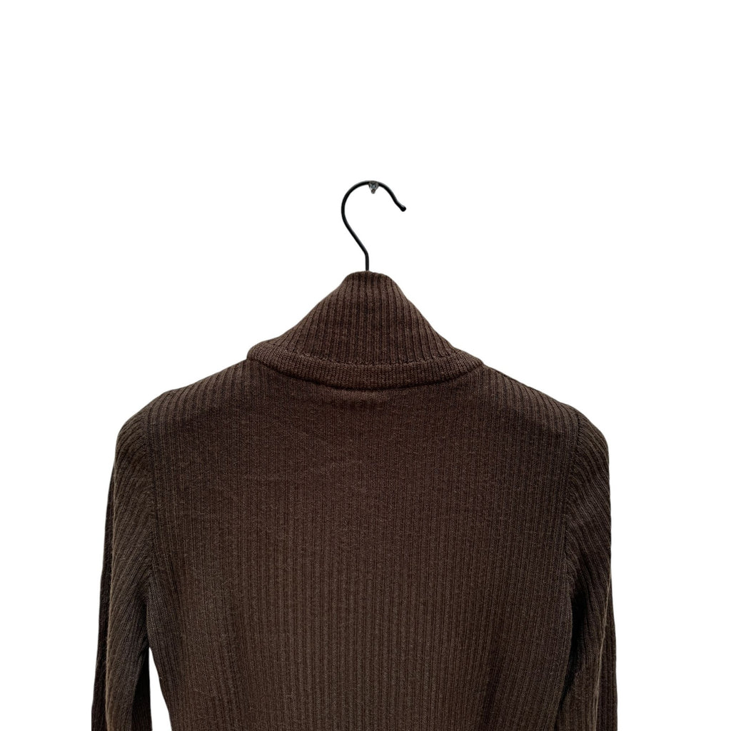 Vintage Brown Knit Rollneck