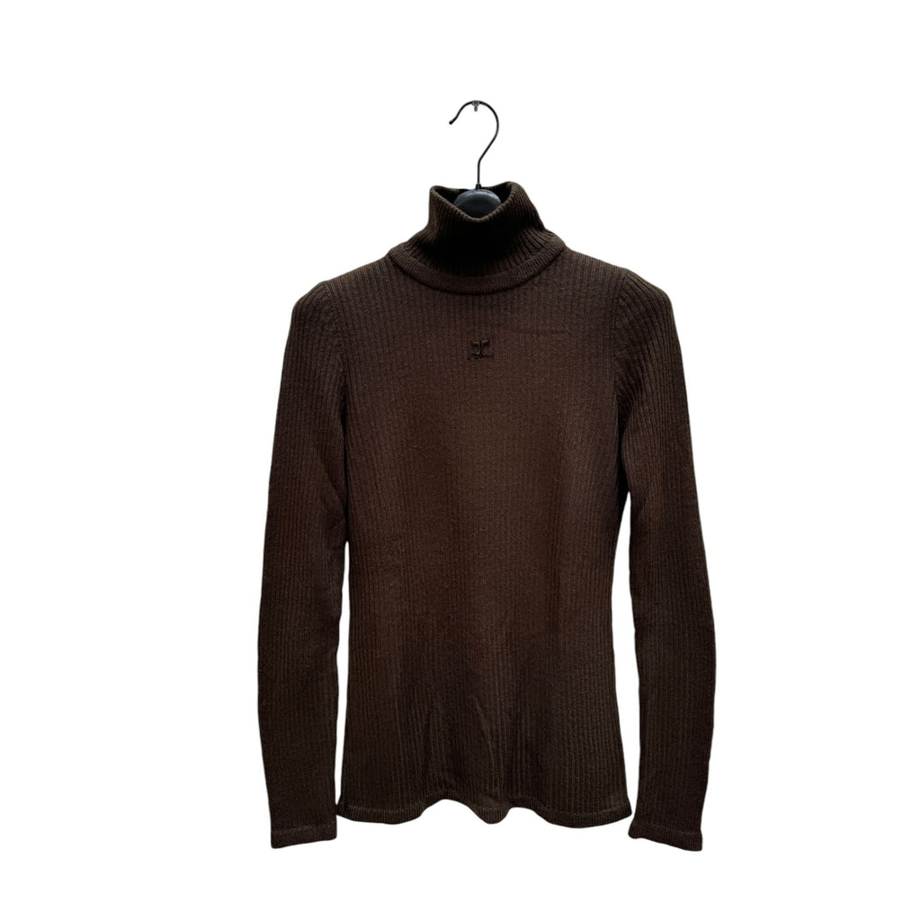 Vintage Brown Knit Rollneck