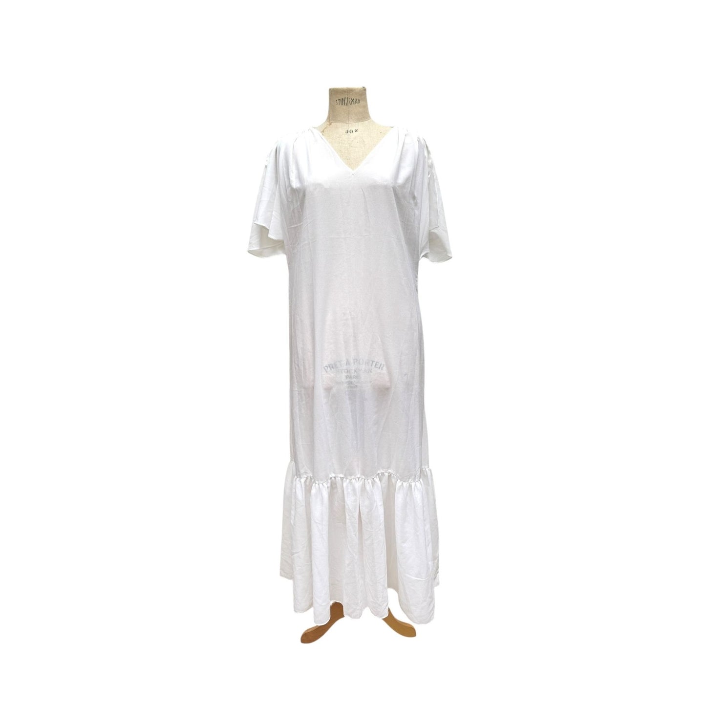1980s Vintage White Maxi Dress
