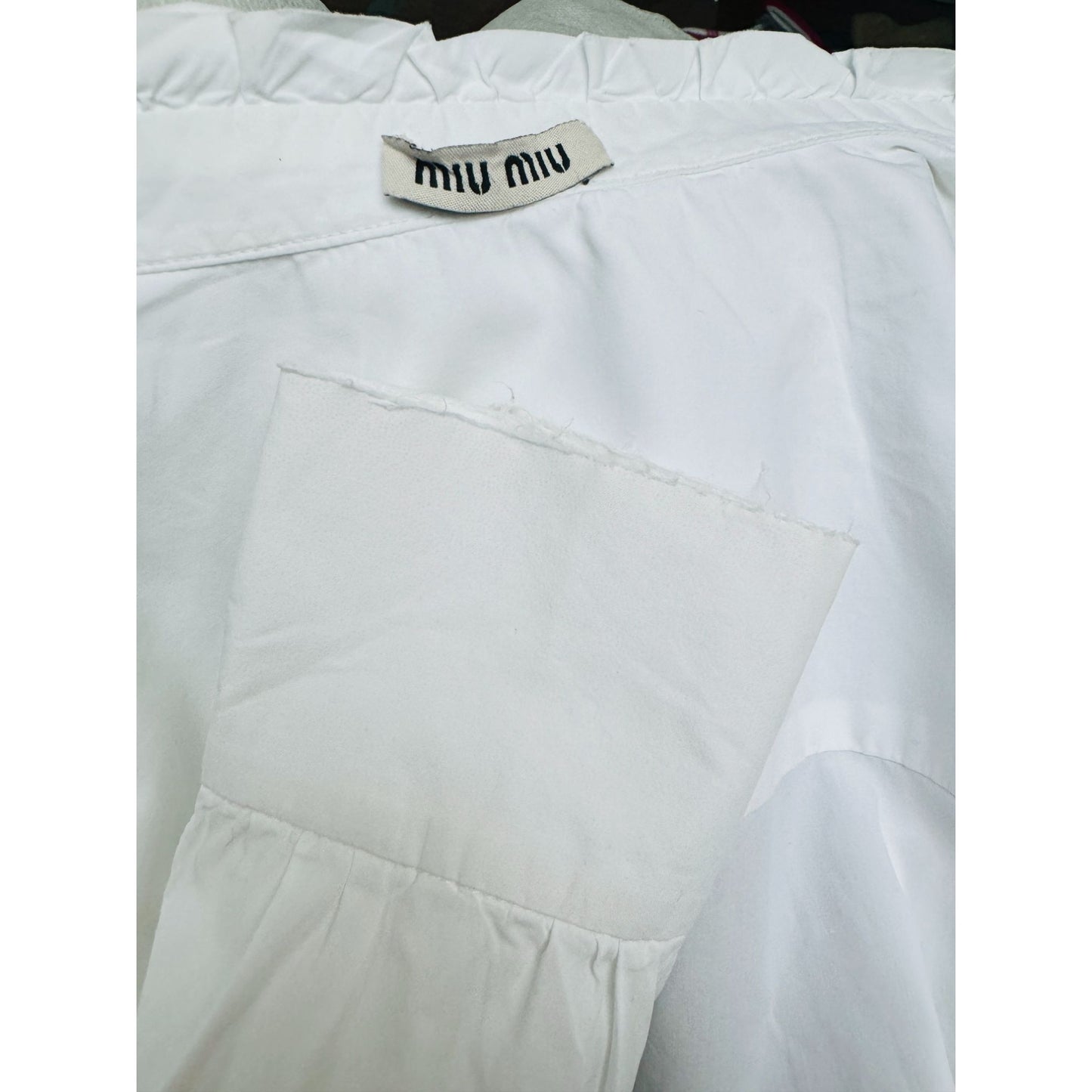 White Pointy Collar Shirt 