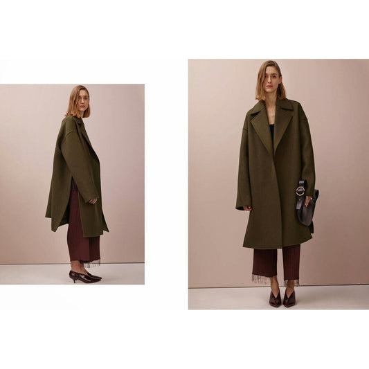 Phoebe Philo Pre Fall 2015 Wide Pleated Black Brown Pants