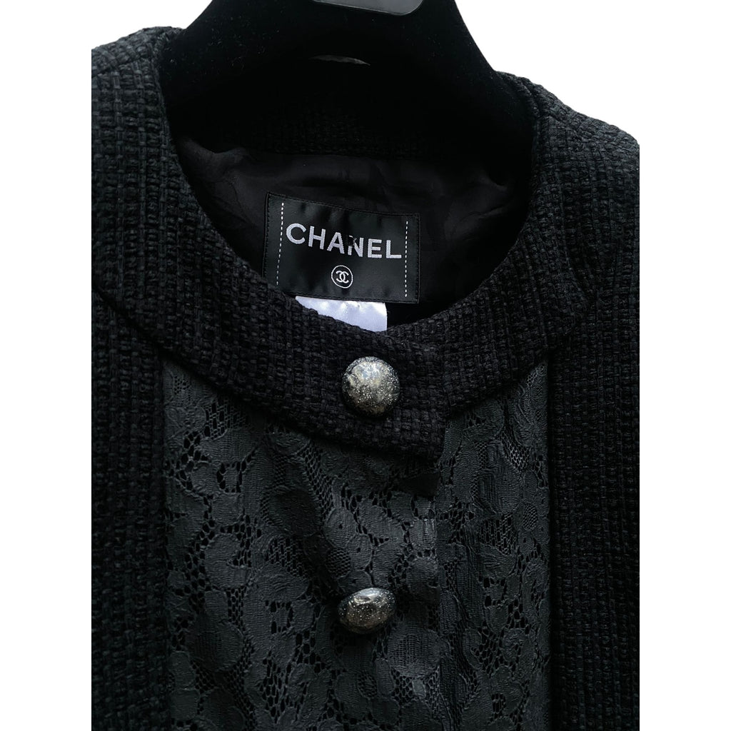 Spring 2015 Black Tweed and Lace Jacket