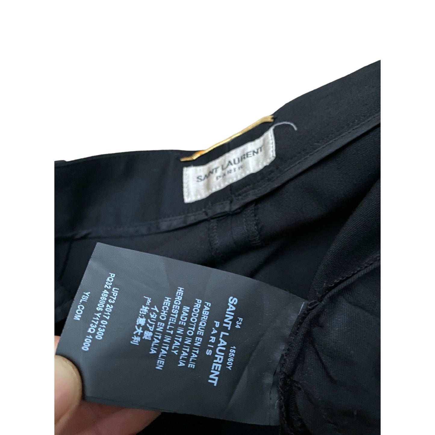 SS 2017 High Waist Black Wide Wool Pants  Size 34 US 25