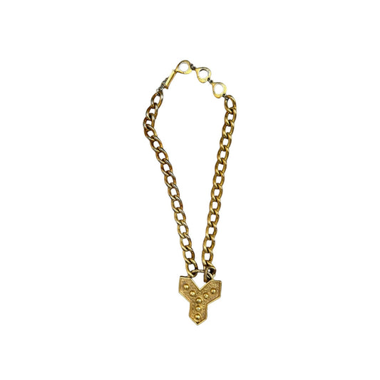 Vintage Gold Color Y Necklace  Big Chains
