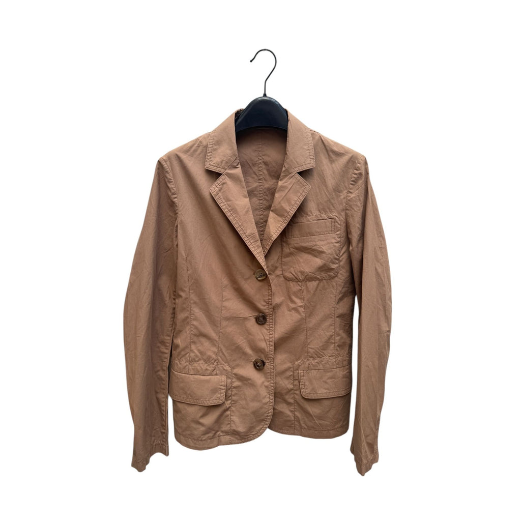 Brown Cotton Blazer Jacket